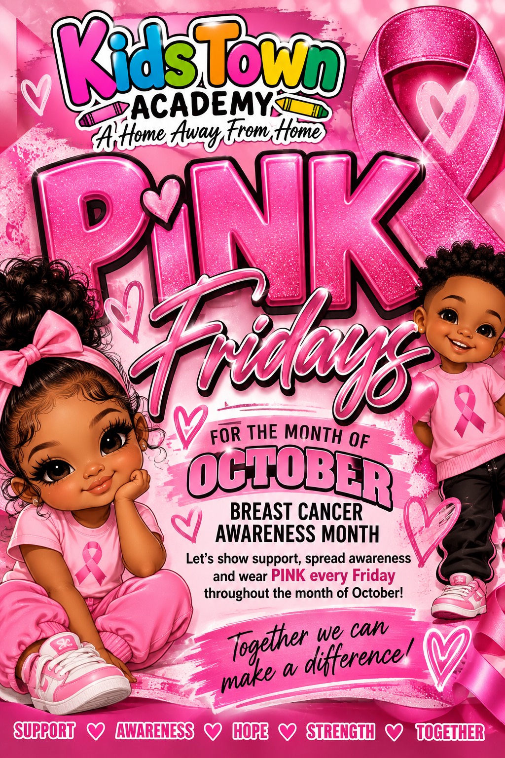Pink Fridays - Breast Cancer Awareness Month Event Flyer